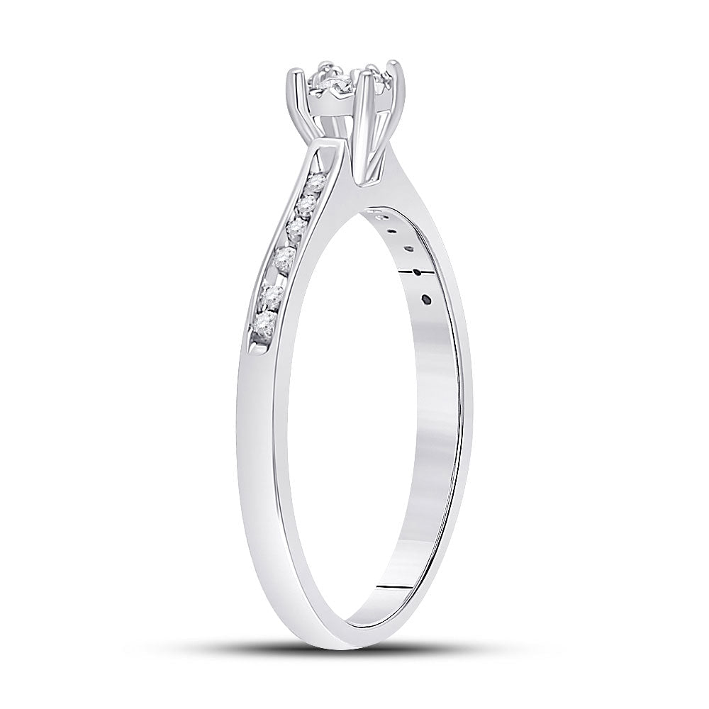Eternal Love 10kt White Gold Round Diamond Solitaire Bridal Wedding Engagement Ring - Splendid Jewellery
