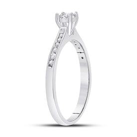 Eternal Love 10kt White Gold Round Diamond Solitaire Bridal Wedding Engagement Ring - Splendid Jewellery