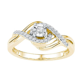 Eternal Love 10kt Yellow Gold Round Diamond Solitaire Bridal Wedding Engagement Ring - Splendid Jewellery