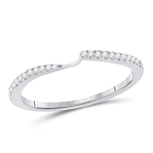 Load image into Gallery viewer, Eternal Love 14kt White Gold Womens Round Diamond 2 - stone Wedding Band - Splendid Jewellery