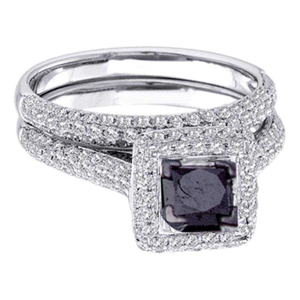 Eternal Love Black Diamond Wedding Ring Set - Splendid Jewellery