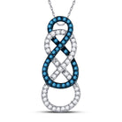 Eternal Love Blue Diamond Infinity Pendant - Splendid Jewellery