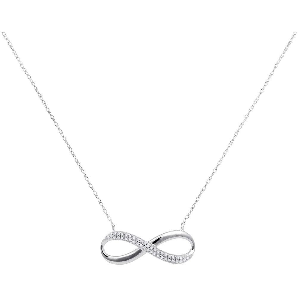 Eternal Love Diamond Infinity Pendant Necklace - Splendid Jewellery