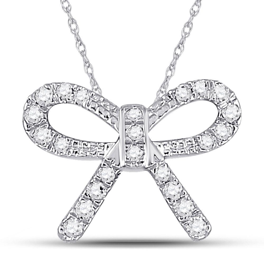 Eternal Love Diamond Knot Bow Pendant Necklace - Splendid Jewellery