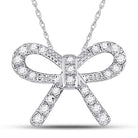 Eternal Love Diamond Knot Bow Pendant Necklace - Splendid Jewellery