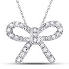 Eternal Love Diamond Knot Bow Pendant Necklace - Splendid Jewellery