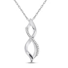 Eternal Love Diamond Twist Pendant - Splendid Jewellery