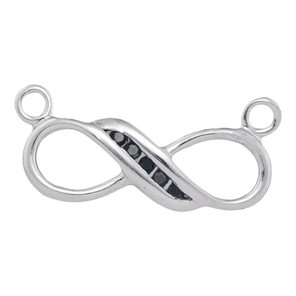 Eternal Love Sterling Silver Black Diamond Infinity Pendant Necklace - Splendid Jewellery