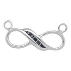 Eternal Love Sterling Silver Black Diamond Infinity Pendant Necklace - Splendid Jewellery
