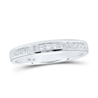 Eternal Radiance: 14kt White Gold Diamond Wedding Band - Splendid Jewellery
