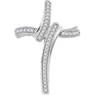Ethereal Brilliance: 10kt White Gold Diamond Cross Pendant - Splendid Jewellery