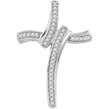 Load image into Gallery viewer, Ethereal Brilliance: 10kt White Gold Diamond Cross Pendant - Splendid Jewellery