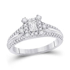 Ethereal Elegance: 14kt White Gold Emerald Diamond Solitaire Bridal Wedding Engagement Ring 3/4 Cttw - Splendid Jewellery