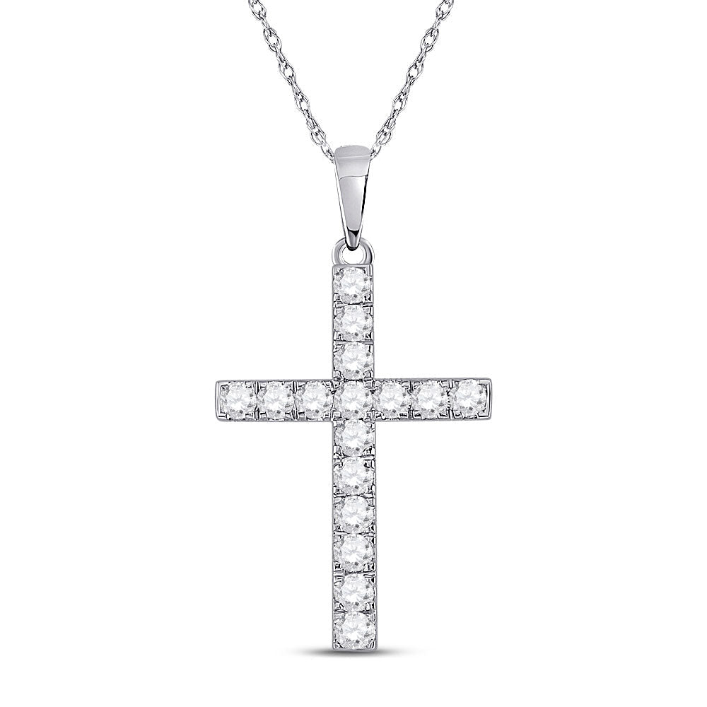 Ethereal Faith Diamond Cross Pendant - Splendid Jewellery