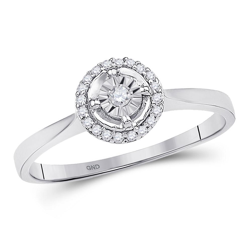 Ethereal Love 10kt White Gold Diamond Halo Bridal Wedding Ring - Splendid Jewellery
