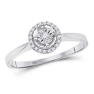 Ethereal Love 10kt White Gold Diamond Halo Bridal Wedding Ring - Splendid Jewellery