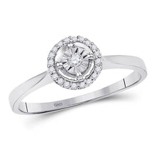 Load image into Gallery viewer, Ethereal Love 10kt White Gold Diamond Halo Bridal Wedding Ring - Splendid Jewellery