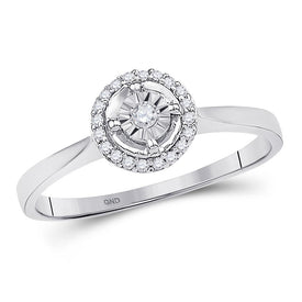 Ethereal Love 10kt White Gold Diamond Halo Bridal Wedding Ring - Splendid Jewellery