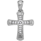 Flared Elegance Diamond Cross Pendant - Splendid Jewellery