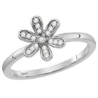 Floral Brilliance Diamond Stackable Band - Splendid Jewellery