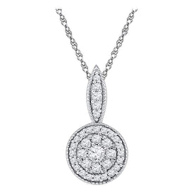 Floral Radiance Diamond Cluster Pendant - Splendid Jewellery