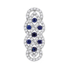Enchanting Blue Sapphire Diamond Woven Pendant  Top View from Splendid Jewellery