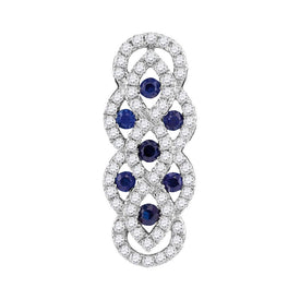 Enchanting Blue Sapphire Diamond Woven Pendant  Top View from Splendid Jewellery