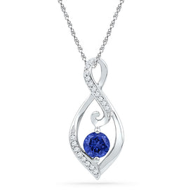 Enchanting Blue Sapphire Diamond Pendant - Splendid Jewellery  Top View from Splendid Jewellery