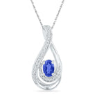 Captivating Sapphire Tears Pendant  Top View from Splendid Jewellery