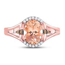 Load image into Gallery viewer, Enchanting Rose Gold Morganite Solitaire Ring Side View from Splendid Jewellery