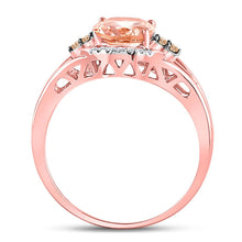 Load image into Gallery viewer, Enchanting Rose Gold Morganite Solitaire Ring Front View from Splendid Jewellery