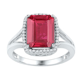 Radiant Ruby Majesty Ring Top View from Splendid Jewellery