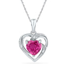 Enchanting Pink Sapphire Heart Pendant - Symbol of Love & Romance  Top View from Splendid Jewellery