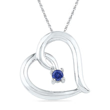 Load image into Gallery viewer, Enchanting Love&#39;s Sapphire Pendant  Top View from Splendid Jewellery