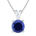 Enchanting Blue Sapphire Solitaire Pendant  Top View from Splendid Jewellery