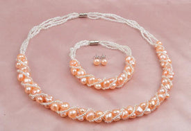 Genuine Freshwater Pearls Jewellery Set - Splendid Jewellery