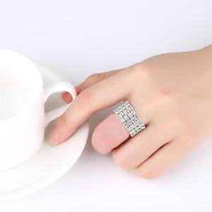 Geometric Crystal Bridal Jewelry Set Complete With Ring & Bracelet Splendid Jewellery