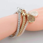 Gold Color Chain Bracelet Round Hollow Charm Bracelets Splendid Jewellery