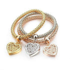 Gold Color Chain Bracelet Round Hollow Charm Bracelets Splendid Jewellery