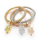 Gold Color Chain Bracelet Round Hollow Charm Bracelets Splendid Jewellery