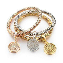 Load image into Gallery viewer, Gold Color Chain Bracelet Round Hollow Charm Bracelets Splendid Jewellery