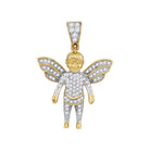 Guardian Angel Diamond Charm Pendant in 10kt Yellow Gold - 1/3 Cttw for Men by Splendid Jewellery - Splendid Jewellery