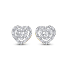 Load image into Gallery viewer, Heart of Gold Diamond Earrings - Splendid Jewellery