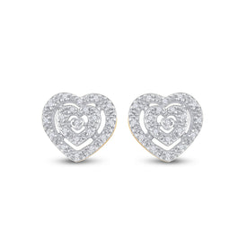 Heart of Gold Diamond Earrings - Splendid Jewellery