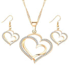 Heart Pendant and Earring Set With Necklace - Splendid Jewellery