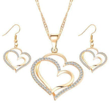 Load image into Gallery viewer, Heart Pendant and Earring Set With Necklace - Splendid Jewellery