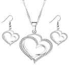 Heart Pendant and Earring Set With Necklace - Splendid Jewellery