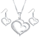 Heart Pendant and Earring Set With Necklace - Splendid Jewellery