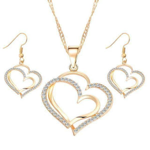 Heart Pendant and Earring Set With Necklace Splendid Jewellery