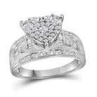 Heart's Embrace 10kt White Gold Diamond Bridal Wedding Ring - Splendid Jewellery